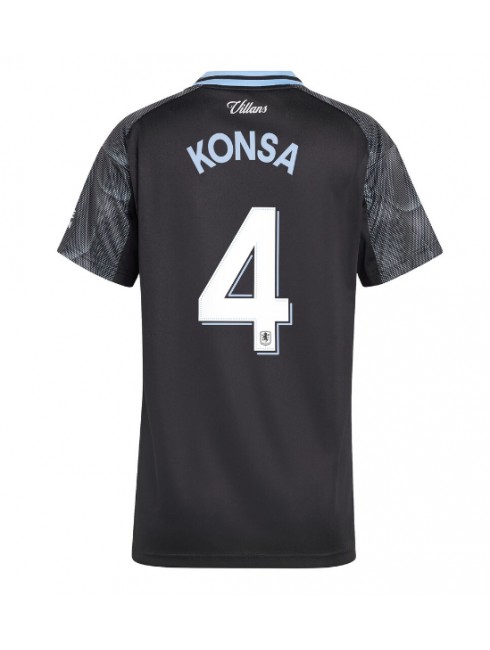 Aston Villa Ezri Konsa #4 Auswärtstrikot für Frauen 2025-26 Kurzarm Aston Villa Ezri Konsa #4 Auswärtstrikot für Frauen 2025-26 Kurzarm